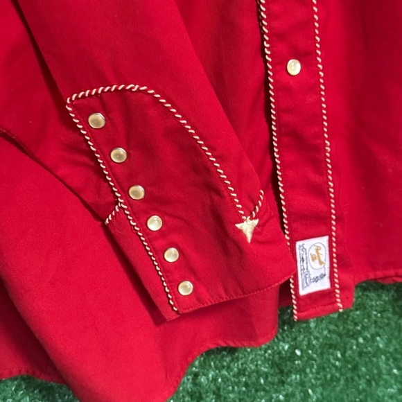 Panhandle Slim Red Button Down Western Shirt - Picture 3 of 6